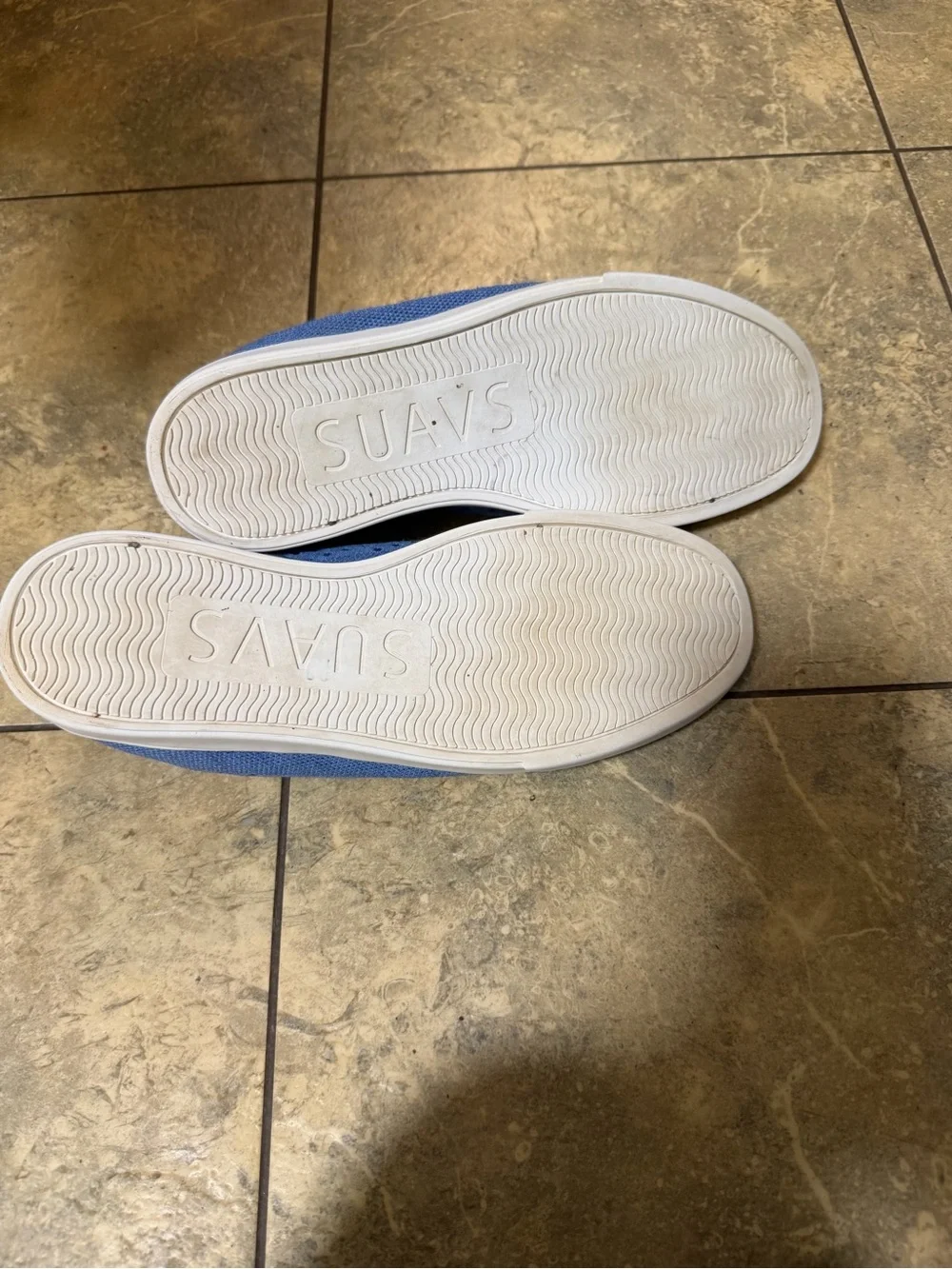 Women’s Knit Lace-Up Sneakers in Blue by Suavs
